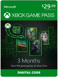 Xbox Game Pass $29.99 gift card