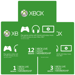 Xbox Live Gold Cards