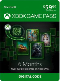 Xbox Game Pass 6 Month Free Gift Card Code